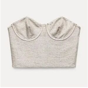 Zara Champagne Sequin Bustier